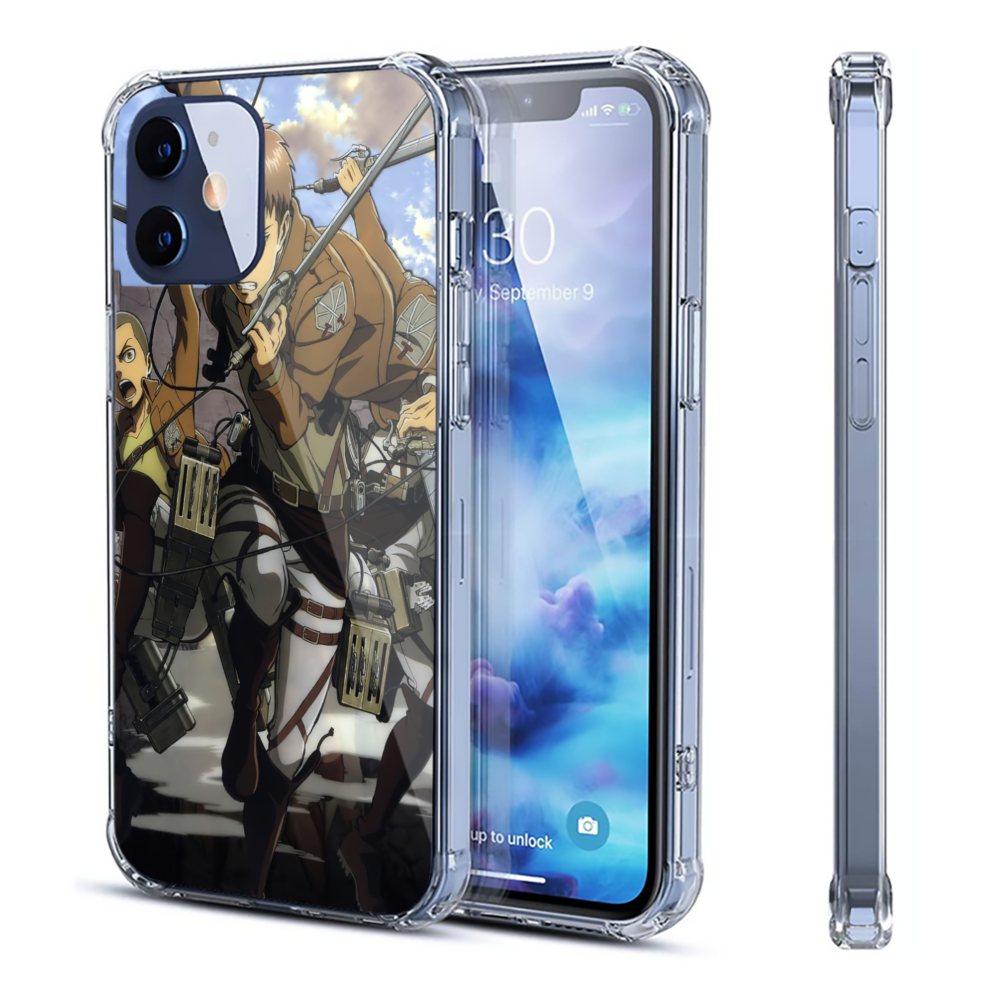（画像用） 進撃の巨人 Attack on Titan 【iPhone 12シリーズ対応】透明スマホケース（クリアソフトケース）